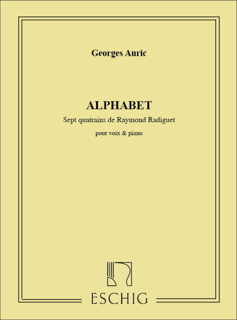 Alphabet Chant-Piano (7 Quatrains De Raymond